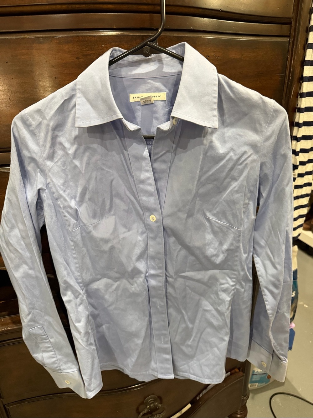 Banana Republic Light Blue Women's Button-Up Shirt